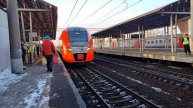Скоростной Электропоезд Ласточка ЭС2ГП-015 До станции Москва Отправляется с платформы Обухово