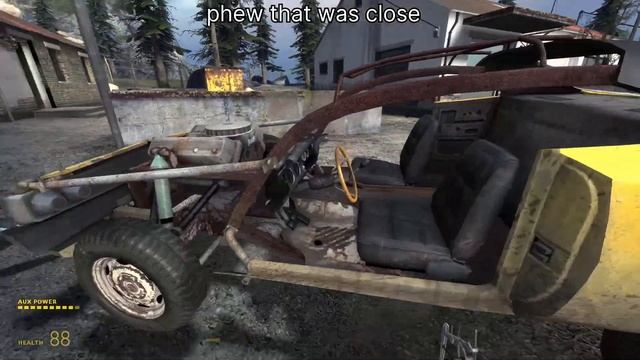 Half-Life 2 Episode 2 bringing the gnome to the end of the game, "Little rocket man" achievement