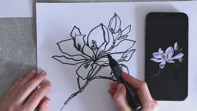 Как рисовать собственные авторские линейные эскизы по фото