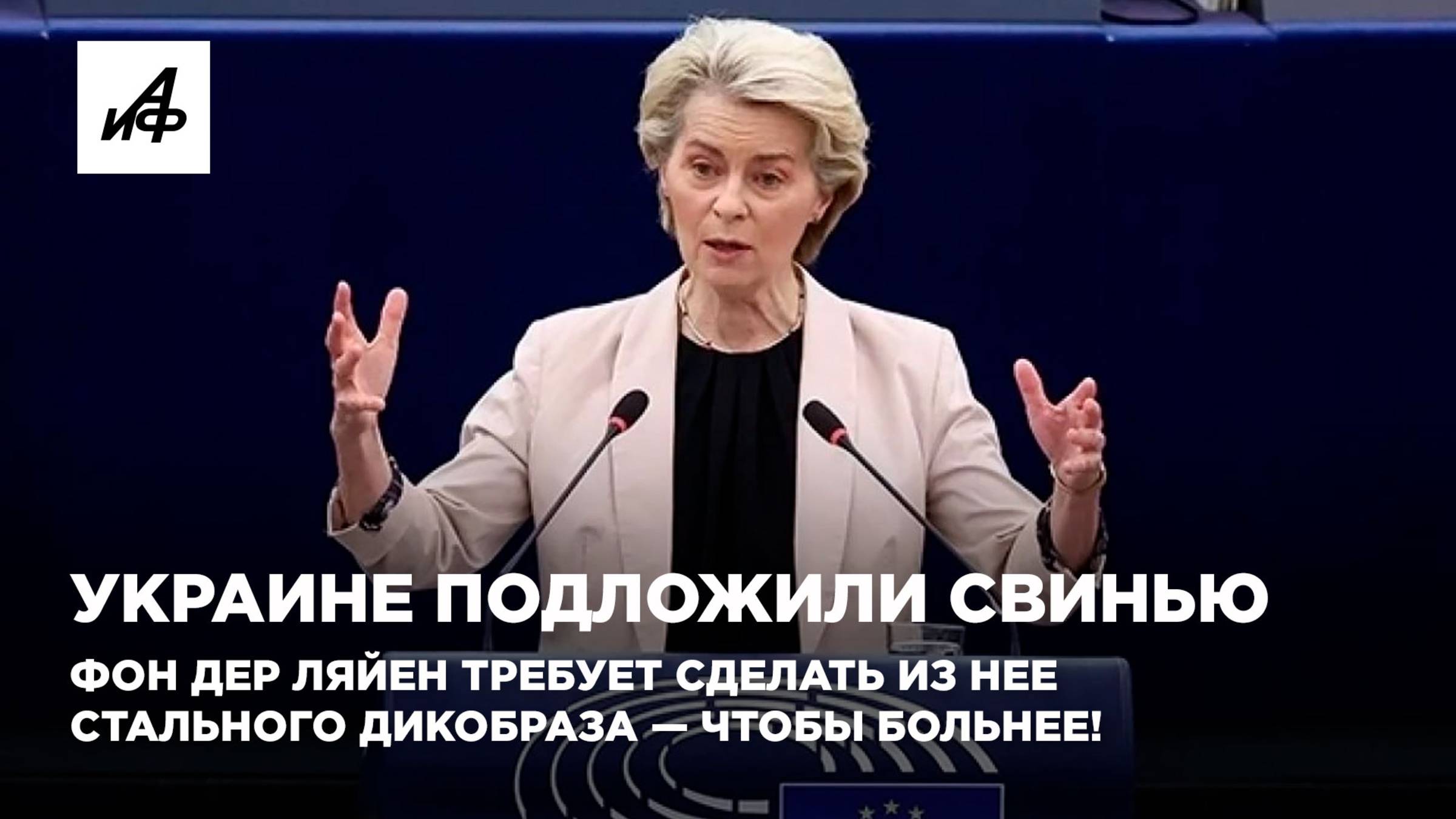 Украине подложили свинью. Фон дер Ляйен требует сделать из нее стального дикобраза — чтобы больнее!