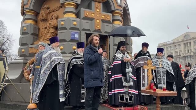 Поминовение павших воинов в Часовне - Памятнике героям Плевны. Строев