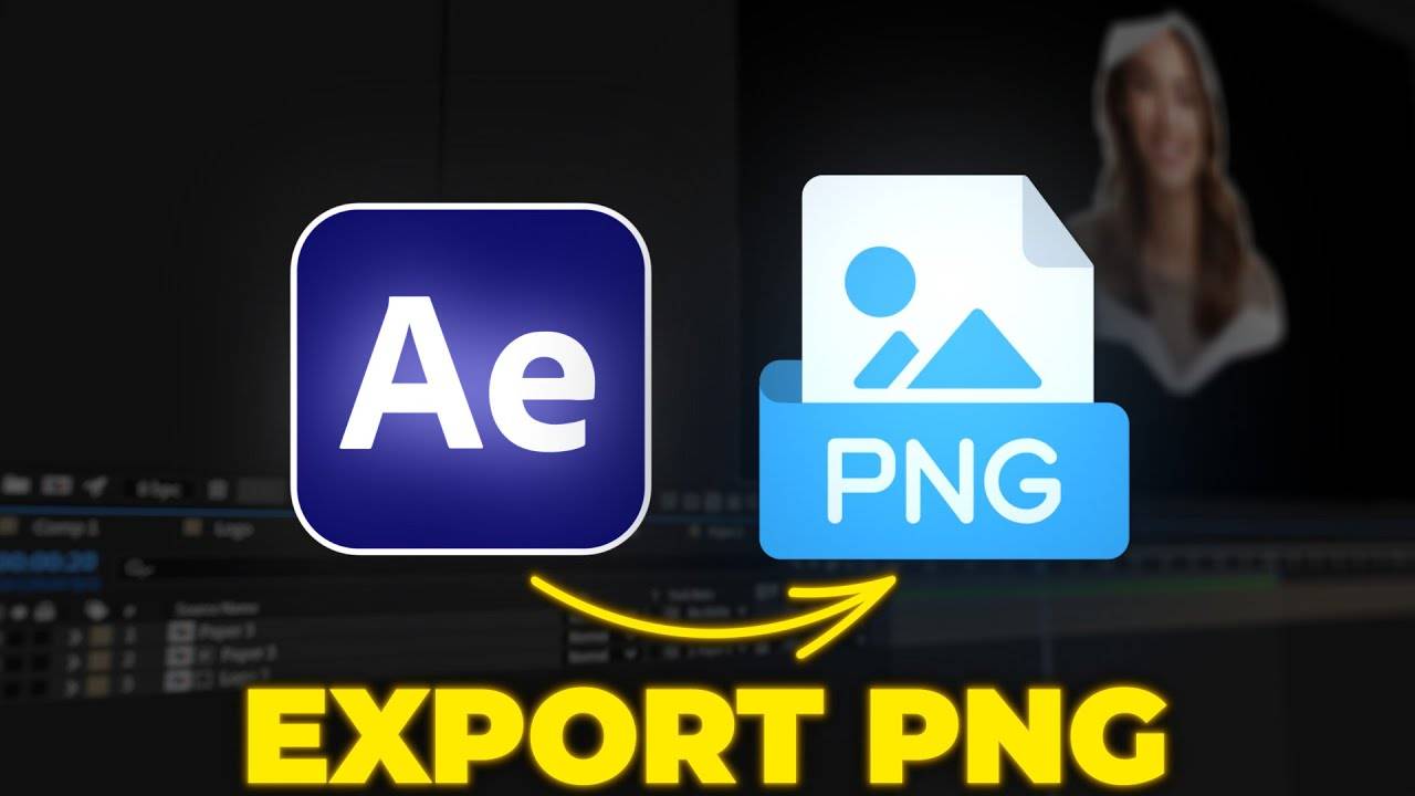 Как экспортировать PNG в After Effects