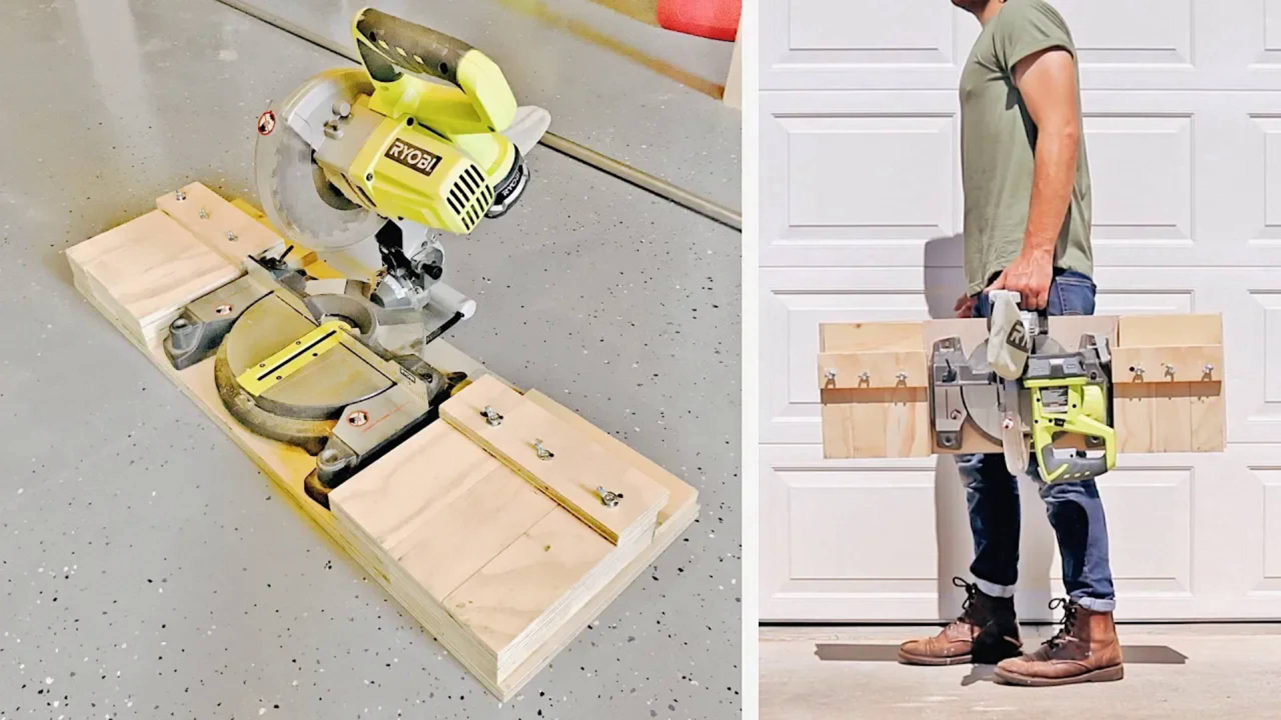DIY Portable Miter Saw Stand ⧸ Station