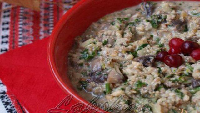 Сациви из шампиньонов