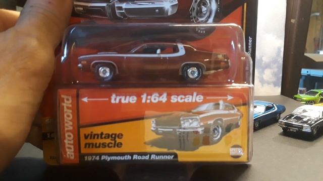 Opening up a bunch of Auto World Plymouth roadrunners 1/64 diecast cars