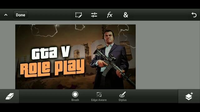 How to Make GTA 5 YouTube Thumbnails || ps touch tutorial || thumbnail kaise banay ?