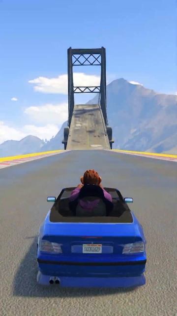 СМОГУТ ЛИ ТРУБО ТАЧКИ ПЕРЕЛЕТЕТЬ ЧЕРЕЗ СЛОМАННЫЙ МОСТ В ГТА 5 #gta5 #shorts #левоправо