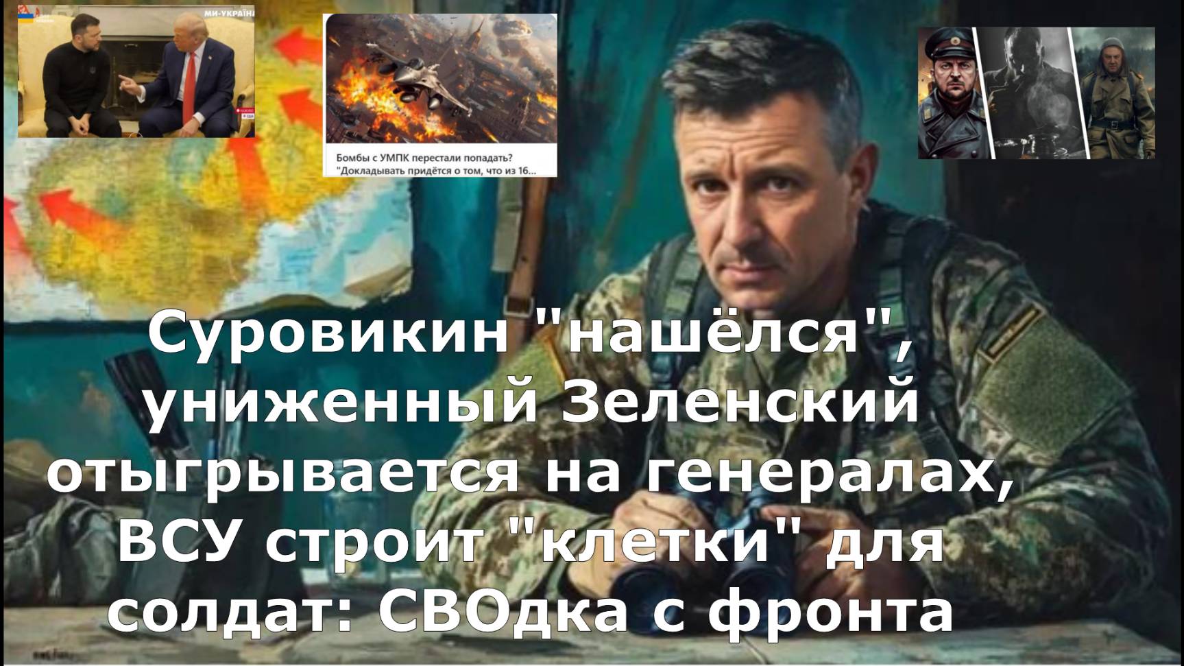 Суровикин "нашёлся", униженный Зеленский отыгрывается на генералах, ВСУ строит "клетки" для солдат: