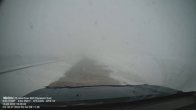 снежный буран на трассе 13.02.2025