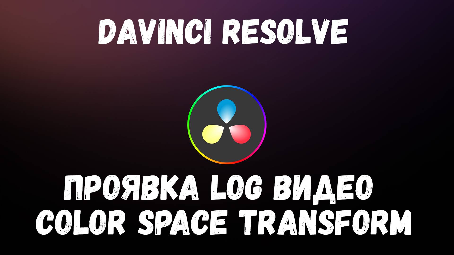 проявка log видео с помощью color space transform в Davinci Resolve