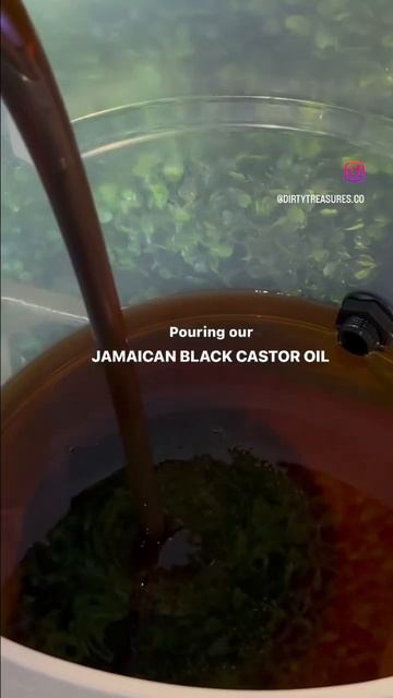 Pouring Jamaican Black Castor oil  #jamaicanblackcastoroil