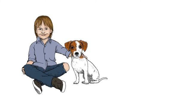 Анимационная заставка "Lemon and Bailey" (прорисовка персонажей по фото)