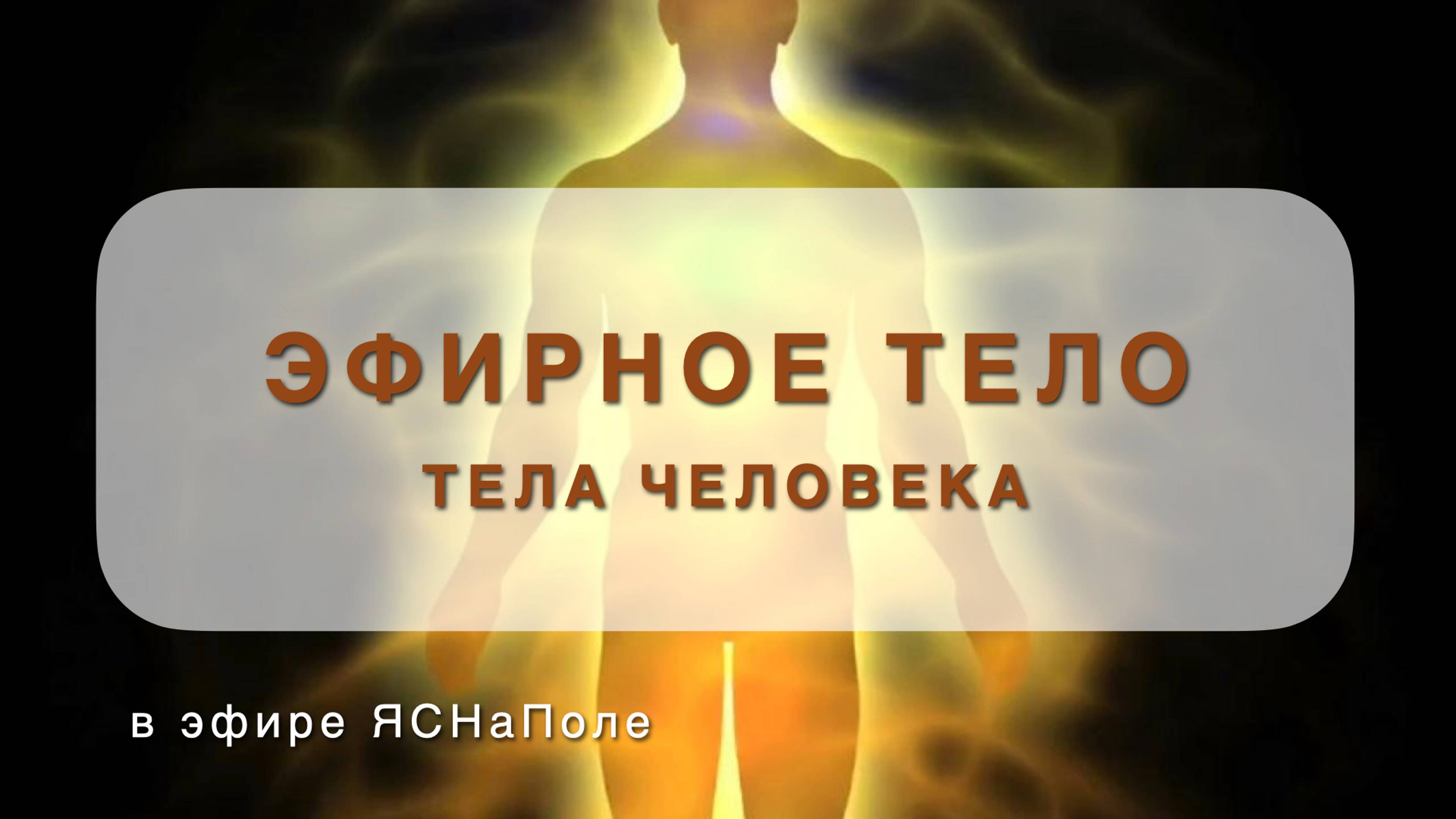 Прямой эфир из цикла «Тело человека». Эфирное тело.