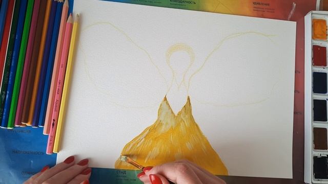 Потоковый рисунок Ангел Хранитель😇