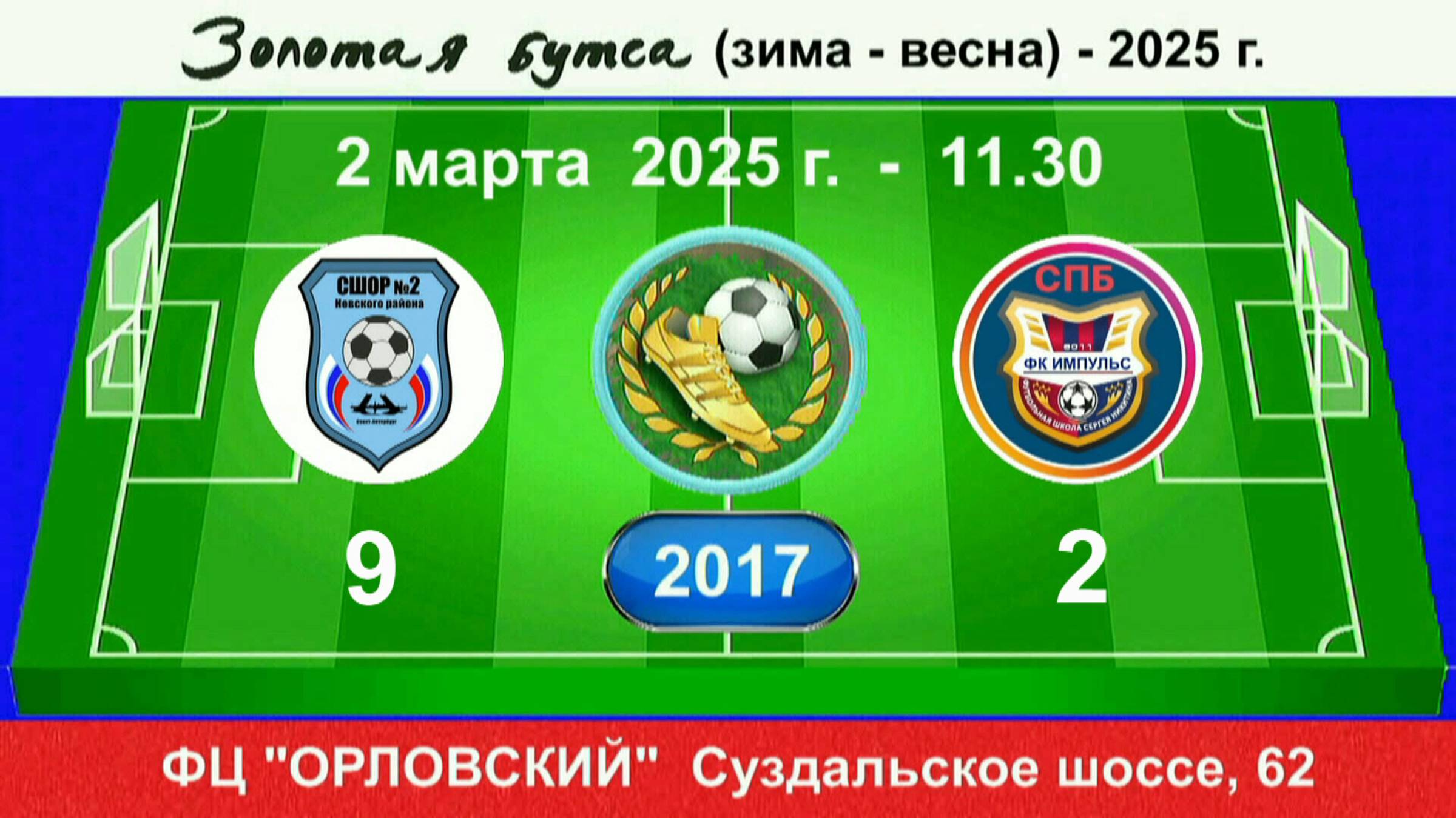 2 марта - 11.30, СШ-2 Невск. р-на - Импульс (син.). 2017 гр. Полная версия.