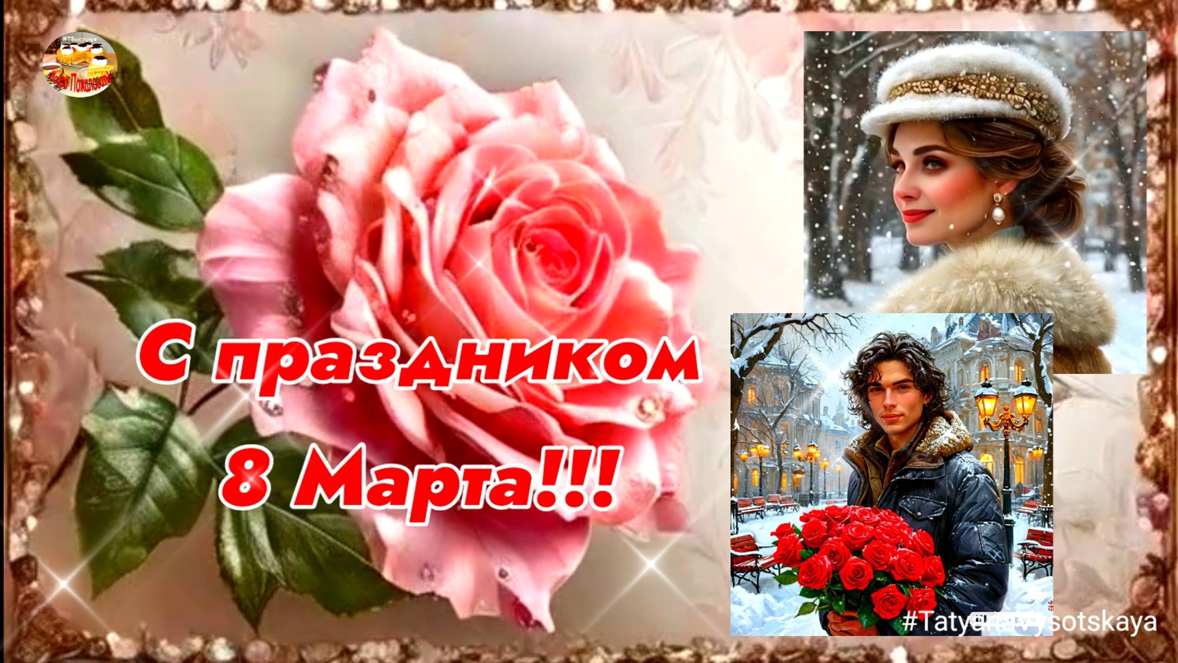 С 8 Марта, для Вас прекрасные женщины! Красивое музыкальное поздравление.