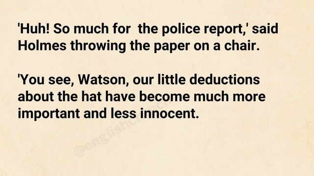 Improve your English ⭐ Sherlock Holmes Story -  The Precious stone