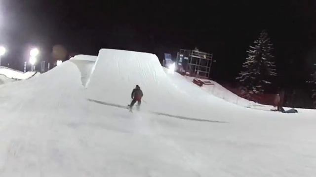 Sammy Carlson skis the Winter X Slopestyle course