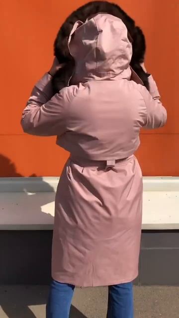 😍Парка тренч с натуральным мехом. Больше моделей у нас в профиле по ссылке в комментариях