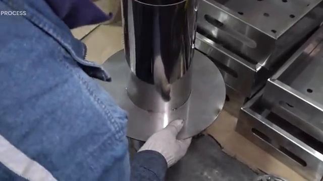 Процесс изготовления печи из нержавеющей стали. Завод прессов в Корее.