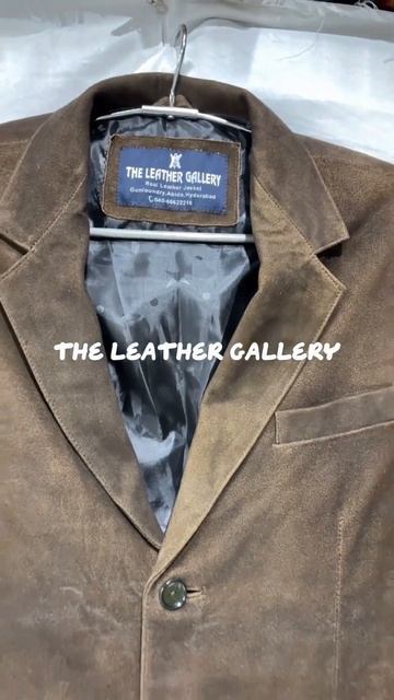 Suede leather blazer || brown suede leather || party wear || @theleathergallery