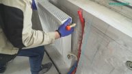 Установка стального панельного радиатора с боковым подключением
