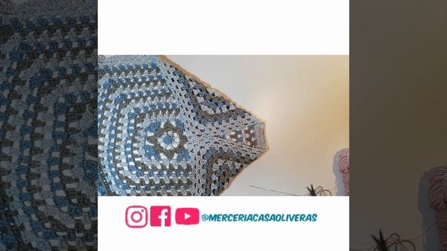 TUTORIAL CROCHET: COMO HACER UN PONCHO❤️JERSEY ❤️SWEATER-Hecho sólo con 3 GRANNY SQUARE🌺  MUY FÁCIL