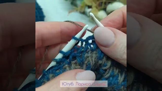 Двухцветный узор спицами. Узор для шапки, свитера, кардигана. Новинка!!! Ссылка в описании