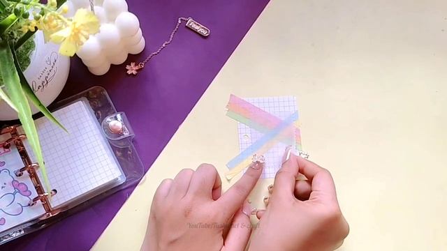 3 Ring binder notebook journal cute journal spread  Journal with me asmr