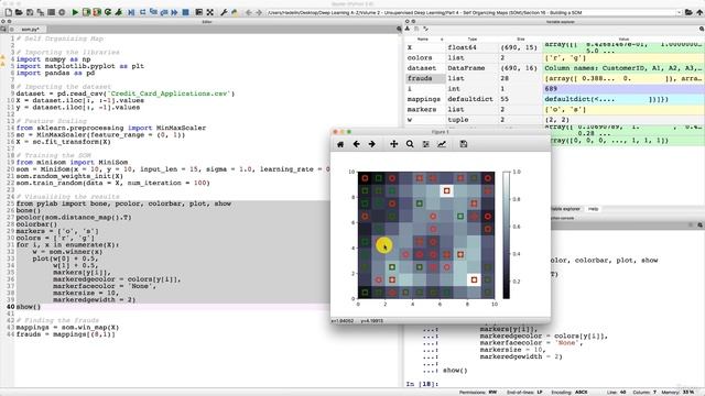 005 Step 4 - Catching Cheaters with SOMs Mapping Winning Nodes to Customer Data