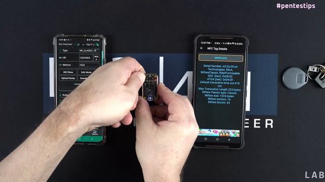 #pentestips: Chameleontiny pro -Standalone clone of a MIFARE 1K UID