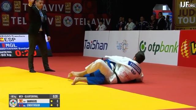 Grand Slam Tel-Aviv 2023. Day 1. 60 kg. 1/4. GARRIGOS Francisco (ESP) - ENKHTAIVAN Sumiyabazar (MGL