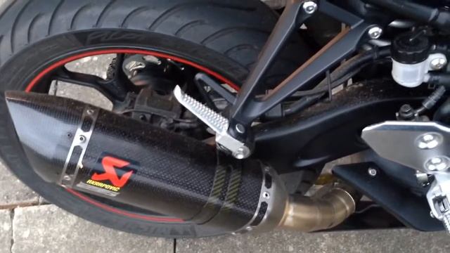 2016 Yamaha YZF-R3 Genuine Akrapovic Slip-on Exhaust Carbon- Fibre Finish Sound Test