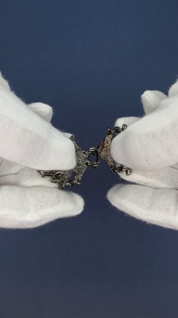 Украшение застежка с черным камнем 6,5 см. Артикул 03282