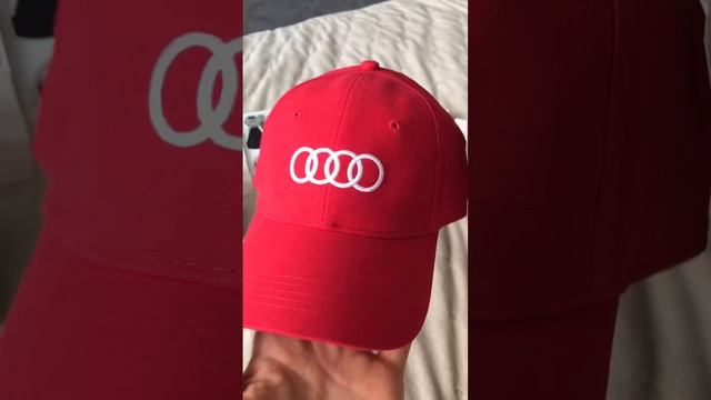 Бейсболка унисекс Audi Rings Unisex Baseball Сap, Red. Яркая стильная на весну, лето и осень.