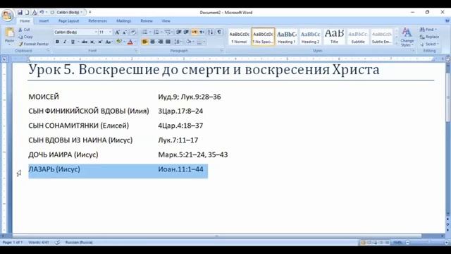 9.Субботняя школа. Урок 5 (4 квартал 2022г.) Воскресшие до смерти и воскресения Христа (общий разбор