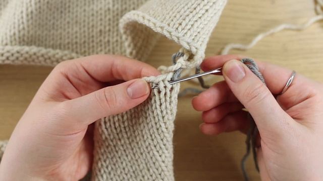 Shoulder Seam Tutorial - Seam Bind Off Edges Together