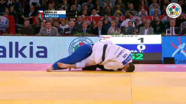 Judo Grand Slam Paris 2013: Final -100kg  KRPALEK, Lukas (CZE) -  BATTULGA, Temuulen (MGL)