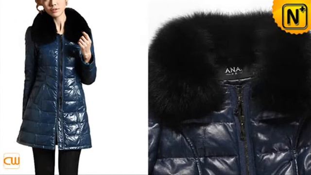 2012 Winter Warm Fashion Fox Fur Collar Down Padded Leather Coat-WWW.CWMALLS.COM