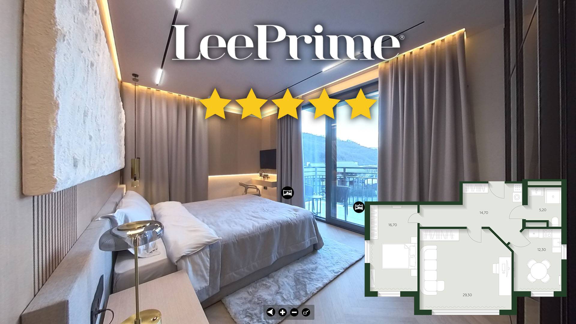 LeePrime, Роза Хутор, продажа 2х-комнатного апартамента 78м².