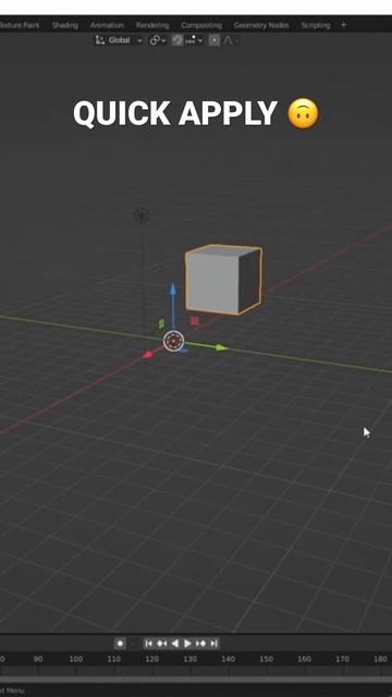 How to Apply Transform Quickly in Blender 🙃 #shorts