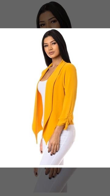 Discount Offer Women's Sleeve Blazer Chiffon Casual Jacket