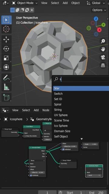 Beginner Geometry Nodes Blender Tutorial 2023 #blendertutorial  #shorts