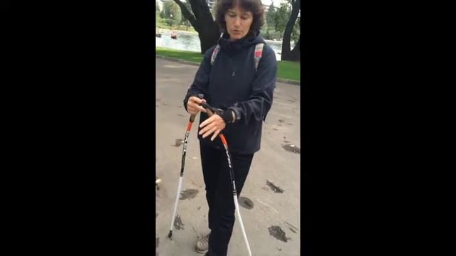 Инна о скандинавской ходьбе в парке Горького