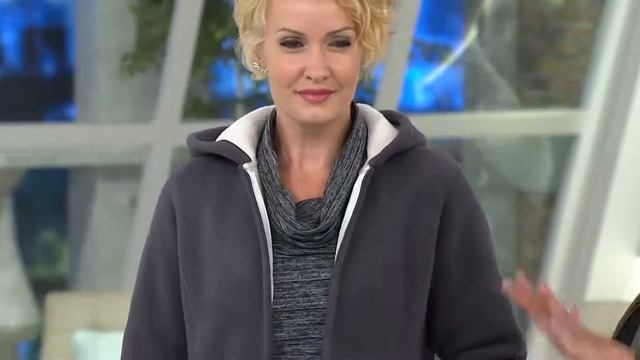 Denim & Co. Zip Front Fleece Jacket with Hood and Sherpa Lining with Shawn Killinger