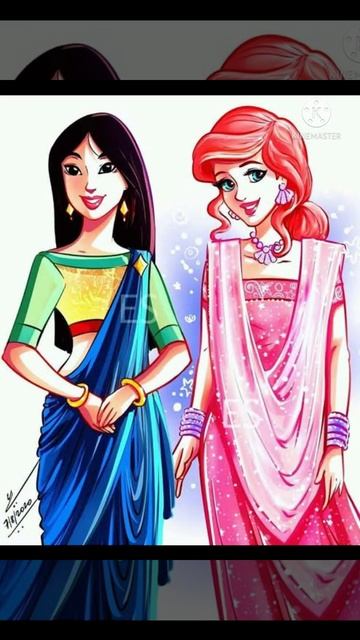 Disney 😍princess in🤔 Indian dress 😍😍😍😚 beautiful Cinderella snow white Aurora