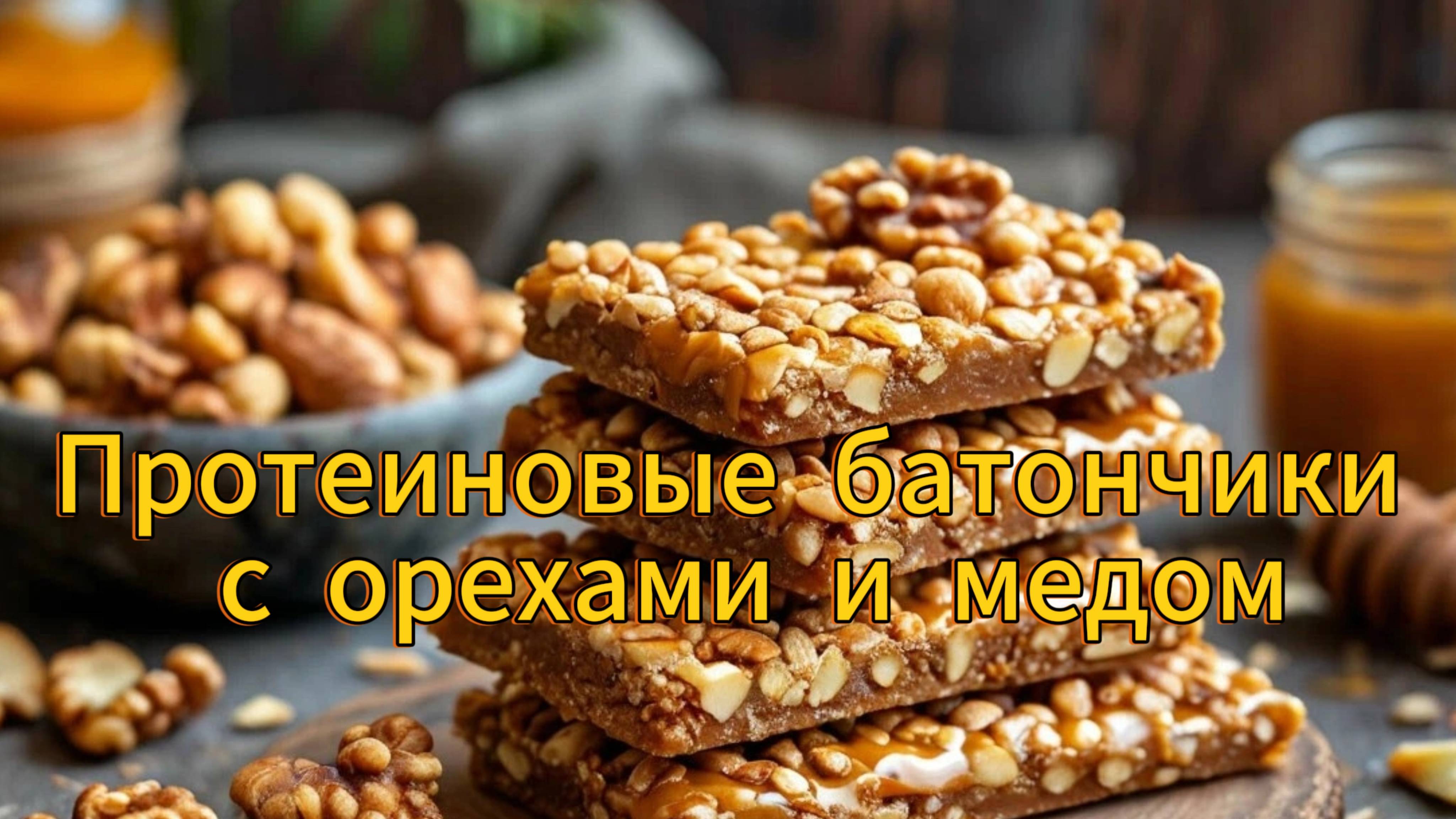 Протеиновые батончики с орехами и медом