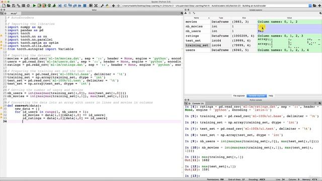 007 Step 4 - Prepare Data for Autoencoder Creating User-Movie Rating Matrices*21