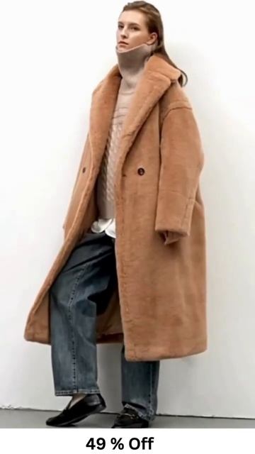 Long Teddy Coat Jacket for Women