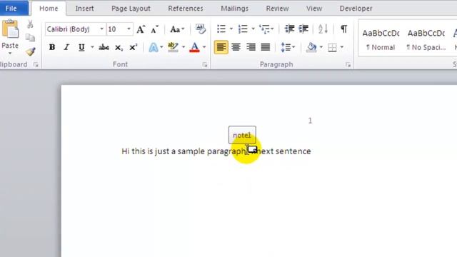 How to delete footnote in Microsoft word